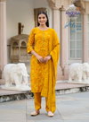 Alexa Vol 6 By Radhika Vertican Silk Foil Printed Kurti With Pant Dupatta Wholesale In India